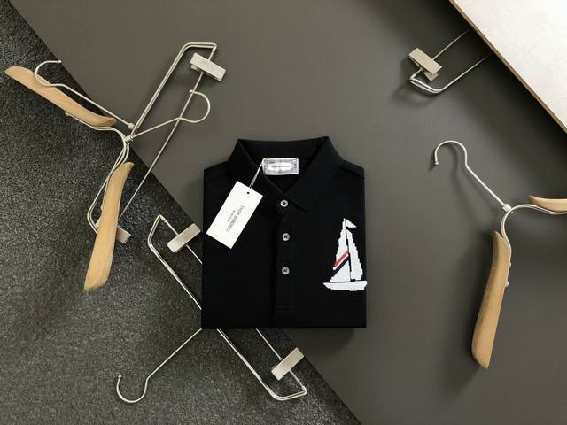 Tb* M-Xxxl Top-Tier Black And White Two-Tone Towel Fabric With Sailboat Elements