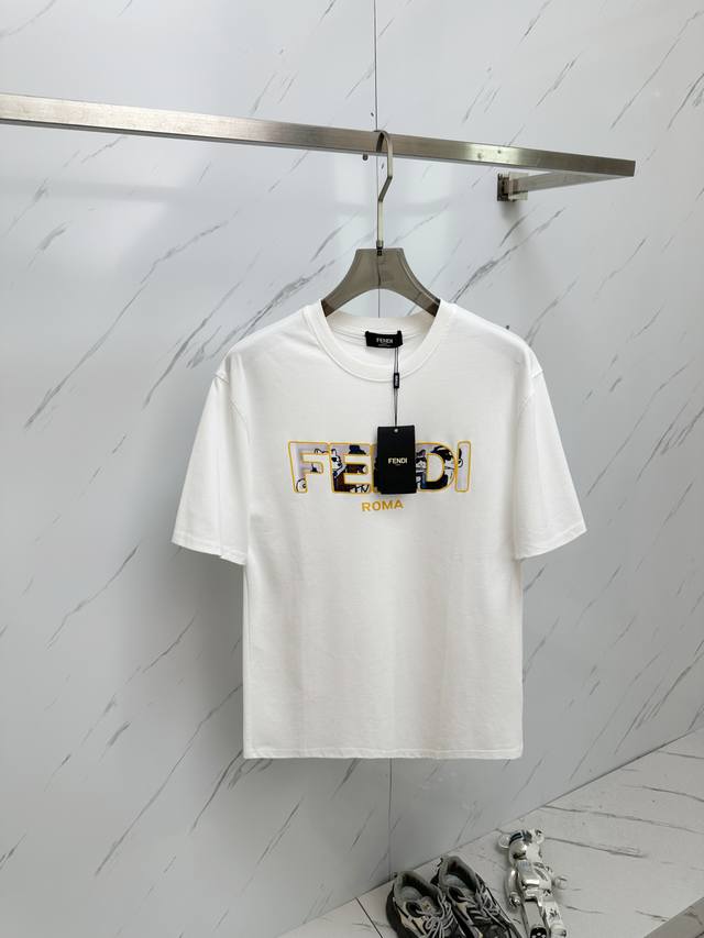 Fd 2025 Spring/Summer New Men's Round Neck Short-Sleeve T-Shirt Available In Sto