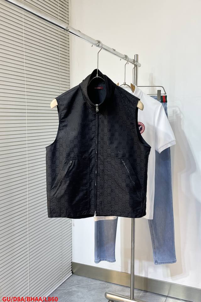 L860 Gugucci 2025 Spring New Arrival Vest, Italian Imported Fabric, Fashionable