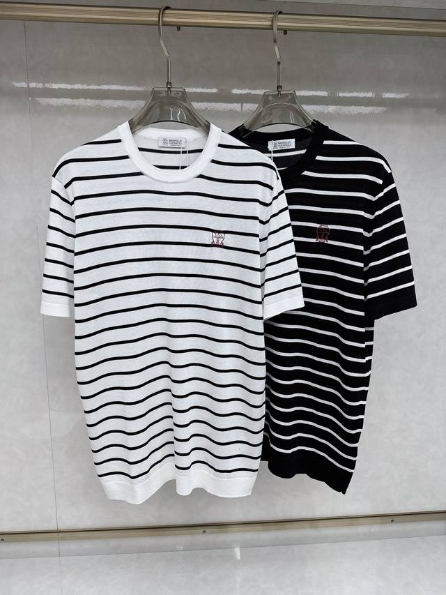 Bc 2025 Spring/Summer New Arrival Knitted Short-Sleeve Shirt, Imported Knitted F