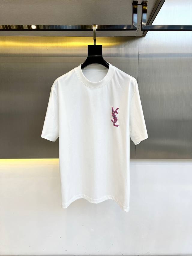Ysl Saint Laurent, 2025 Spring/Summer Short-Sleeve Round-Neck T-Shirt, Made From