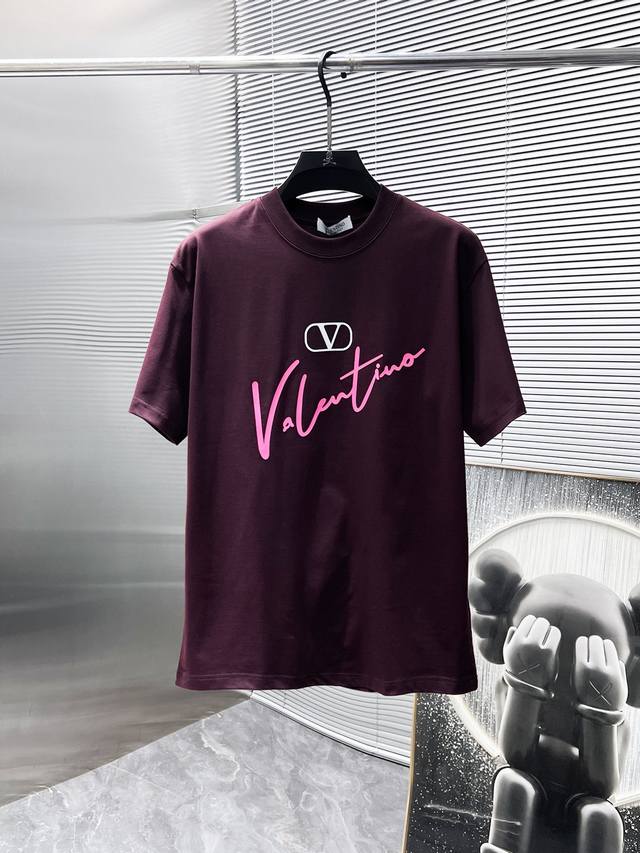 Valentino 2025 Ss New Arrival Short-Sleeve T-Shirt, Loose Fit, Round Neck, Premi