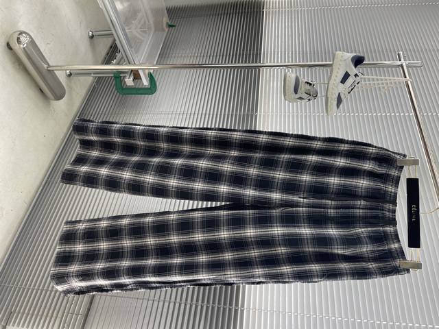 Balenciag 25Ss Patchwork Checkered Pants Custom-Woven And Dyed Checkered Fabric