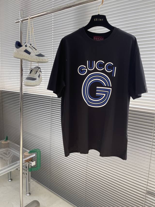 Gucc. 2025 Ss Spring/Summer New Arrival Fashion Printed Short-Sleeve T-Shirt: Gg