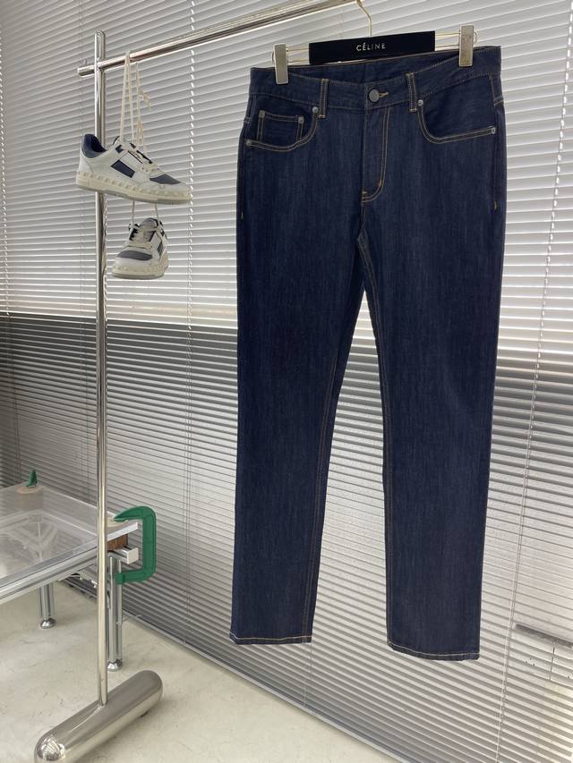Berlut Original Color Denim Pants Made With Eco-Friendly Yarn Dyed In Active Col