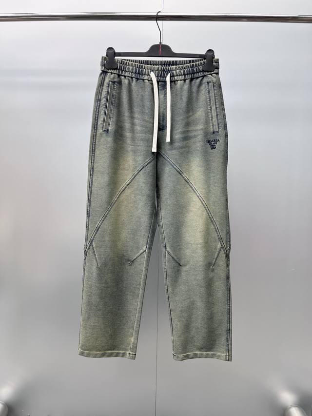 D&G Spring/Summer New Arrival Vintage-Washed Soft Denim Pants, Men's High-Street