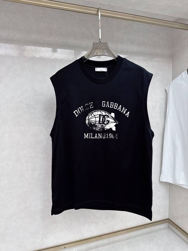 Direct Brand D&G 2025 Summer New Arrival Vest T-Shirt Classic Minimalist Design