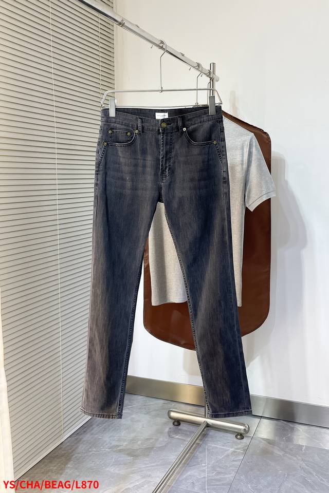 L870 Ys Saint Laurent 2025 New Denim Pants. The Three-Dimensional Cut Perfectly