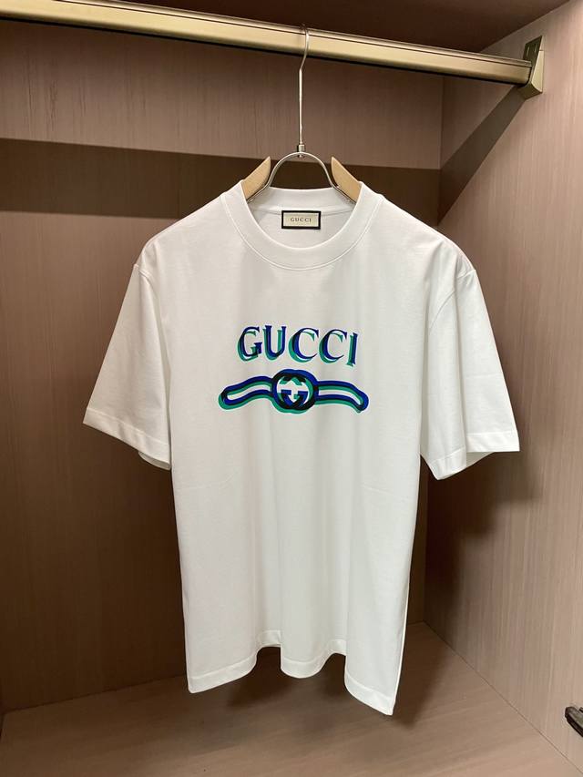 Gucci 2025 Spring/Summer New Arrival Exclusive Store Latest Short-Sleeve Round-N