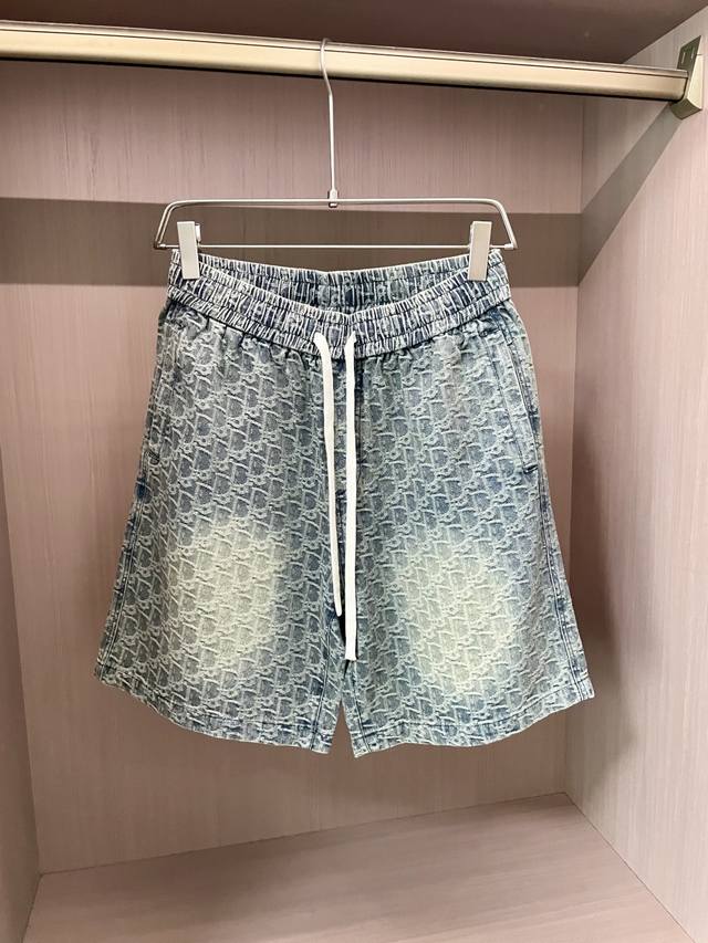 Dior 2025Ss Summer New Men's Casual Denim Shorts, High-End Version! Custom-Made