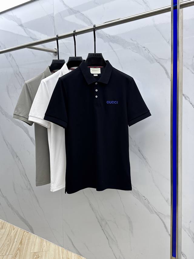 Gucci 2025 Spring/Summer New Men's Logo Short-Sleeve Polo Shirt, Continuing The