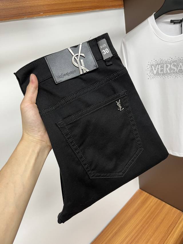 Saint Laurent 2025Ss Snake Year Summer Celebration Denim Pants. Original Design