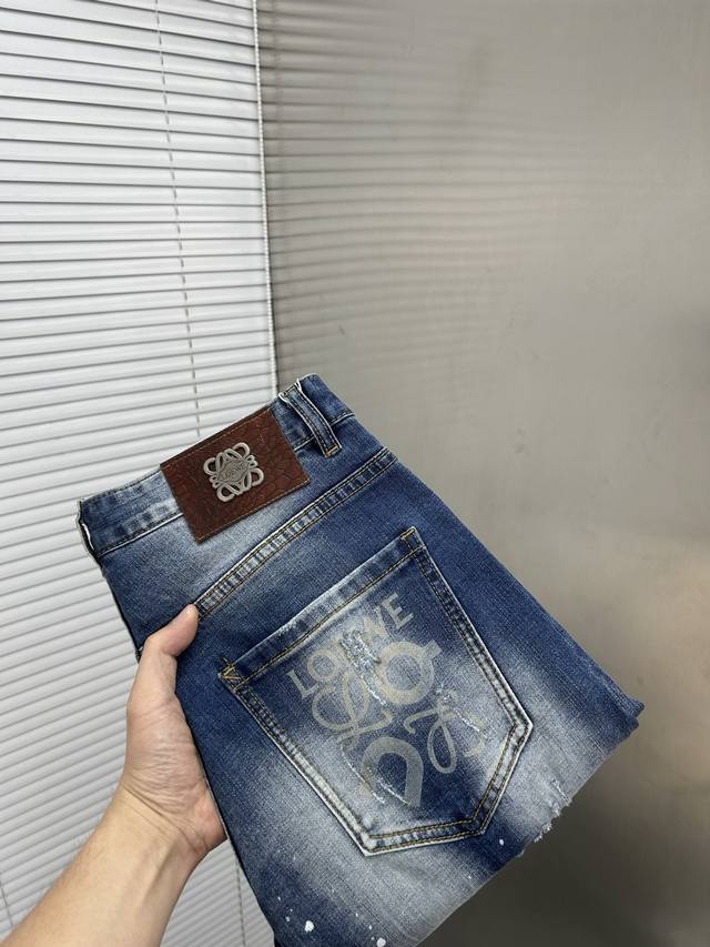 Loewe 2025Ss New Original Denim Jeans Super Customized Edition Original Hardware