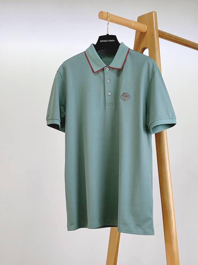 Loropiana L. P2610Ss Spring/Summer New Arrival Lp-Style Collar Short T-Shirt. Un