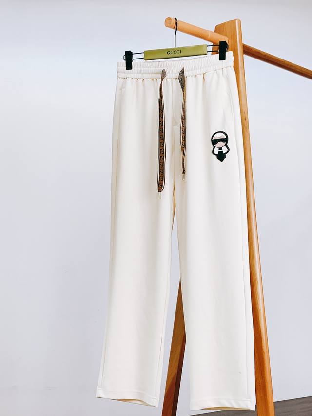 Fendi 2025 Spring/Summer New Arrival, Karl Lagerfeld Series Casual Pants, Double
