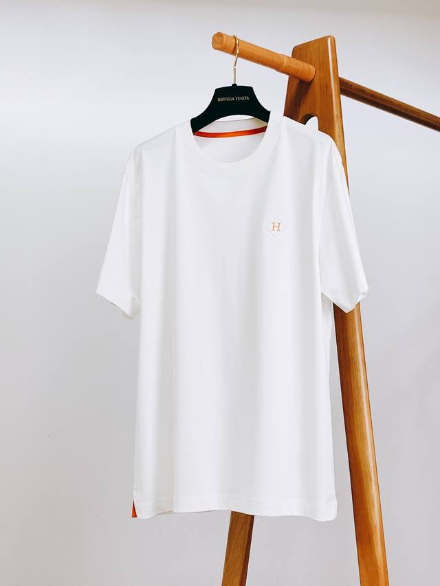 Herm S 2025 Ss Spring/Summer New Arrival Men's High-End Casual Short-Sleeve T-Sh