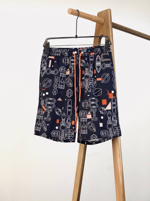 Herm S 2025 Ss Spring/Summer New Arrival Casual Beach Sports Pants, Featuring Hi