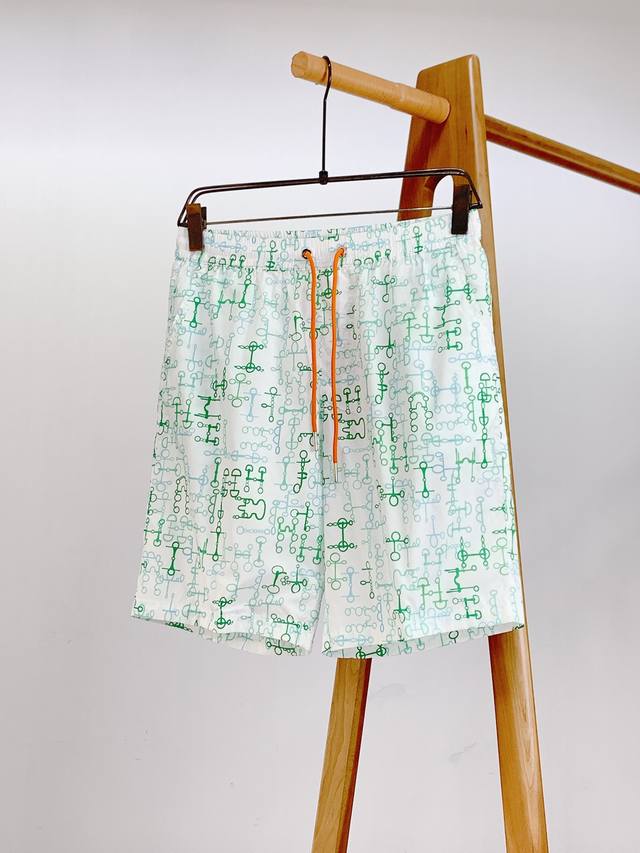 Herm S 2025 Ss Spring/Summer New Arrival Casual Beach Sports Shorts, Featuring H