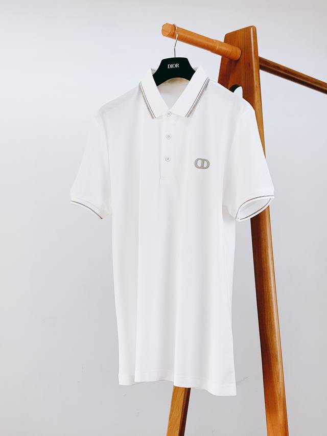 Dior Homme Cd Embroidered Collar Short-Sleeve T-Shirt. Crafted From Unconvention