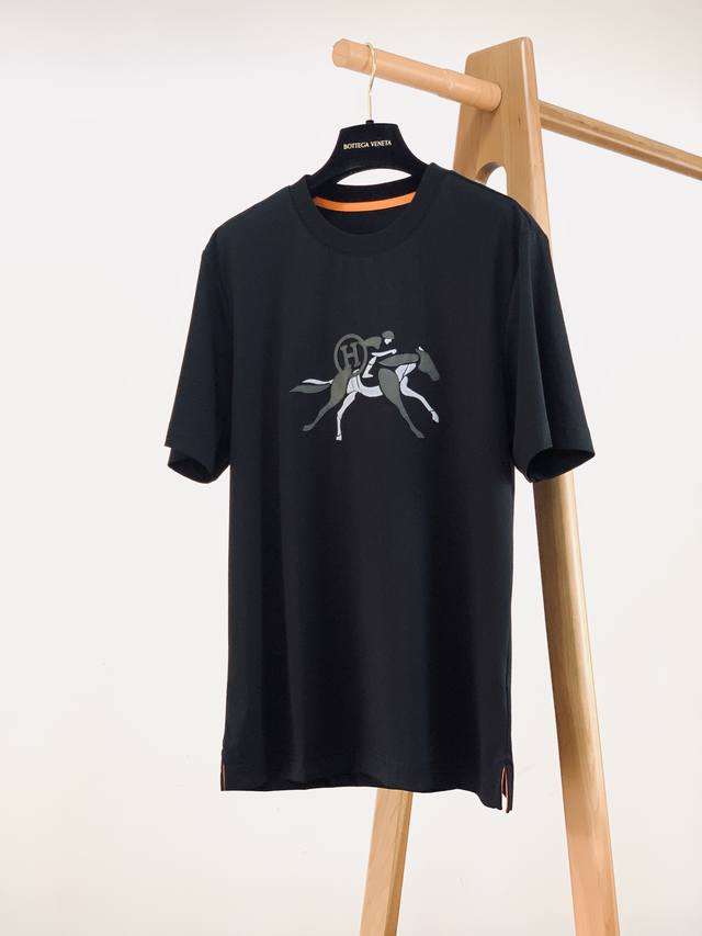 Herm S 2025 Spring/Summer New Arrival Men's High-End Casual Short-Sleeve T-Shirt