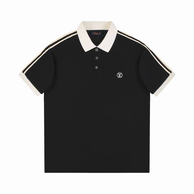 New Arrival Donkey House 2025 Ss Cotton Collar Polo Shirt With Color-Blocked Col