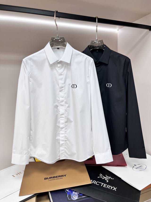 Featured Dior Exclusive Spring New Fashion Casual Shirt, Long-Sleeve Embroidered