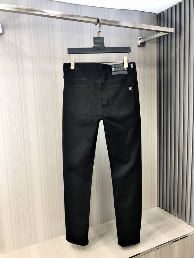 Burberry 2025 Spring/Summer New Men's Denim Pants! Heavy-Duty Washed Denim Fabri