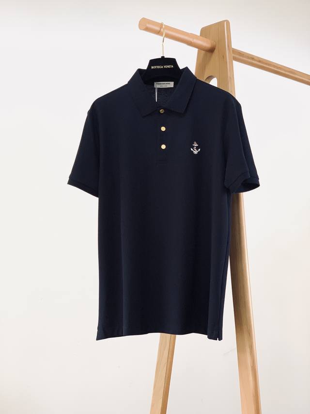 Thom Browne 2025 Ss Spring/Summer New Arrival Casual Collar Short-Sleeve T-Shirt