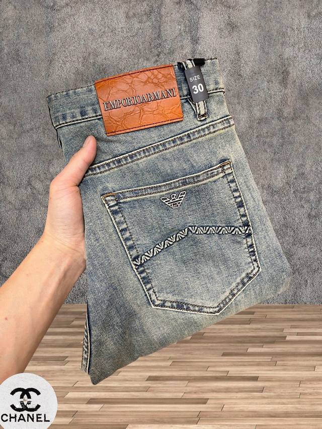 Armani Armani's Latest Denim Jeans Are Perfect For Wearing To Specialty Stores.