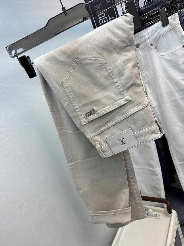 Blt Bluetti 5 Heavyweight Bestseller: Modal Cotton Denim Pants With Luxury Leath