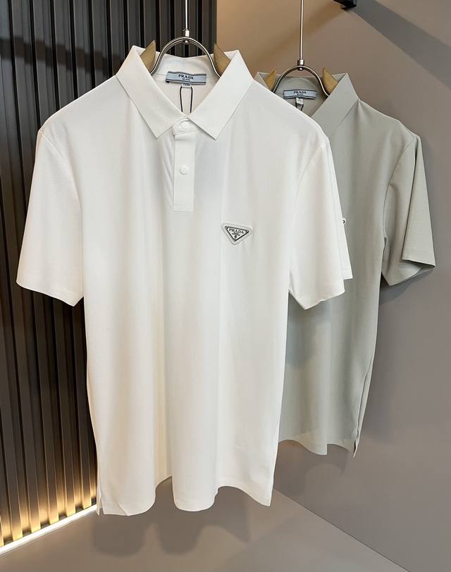 Prad*Prada 2025 Spring/Summer New Classic Short-Sleeve Polo Shirt, Classic And E