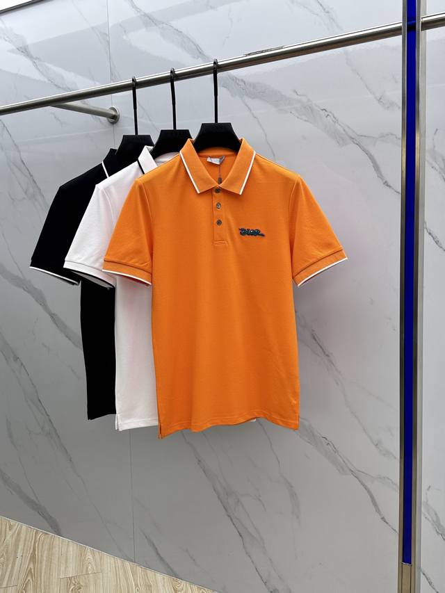 Dior 2025 Spring/Summer New Men's Logo Short-Sleeve Polo Shirt, Continuing The C