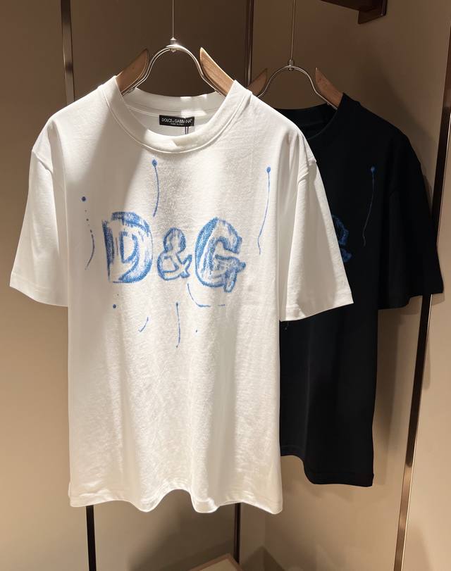 Dolce&Gabba*A 2025 Spring/Summer New Arrival Men's And Women's Short-Sleeve T-Sh