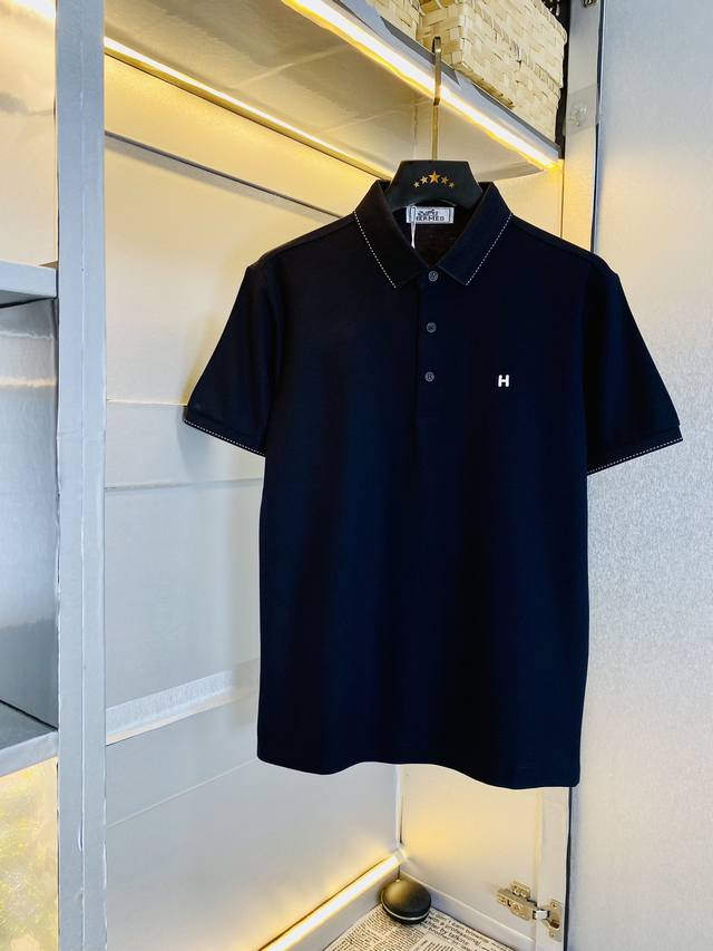 For 200 Lbs, Hermes Original Quality, 2025 Latest Model, Men's Collared Short-Sl