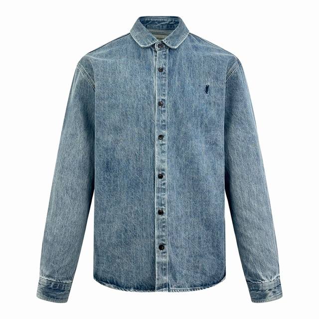 Saint Laurent Embroidered Denim Jacket Custom-Made Premium Cotton Denim Fabric,