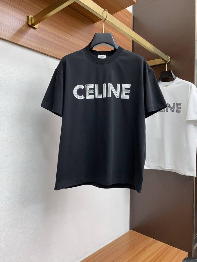 Shun Celine 2025 Spring/Summer New Arrival Unisex Couple's Casual Loose-Fit Cott
