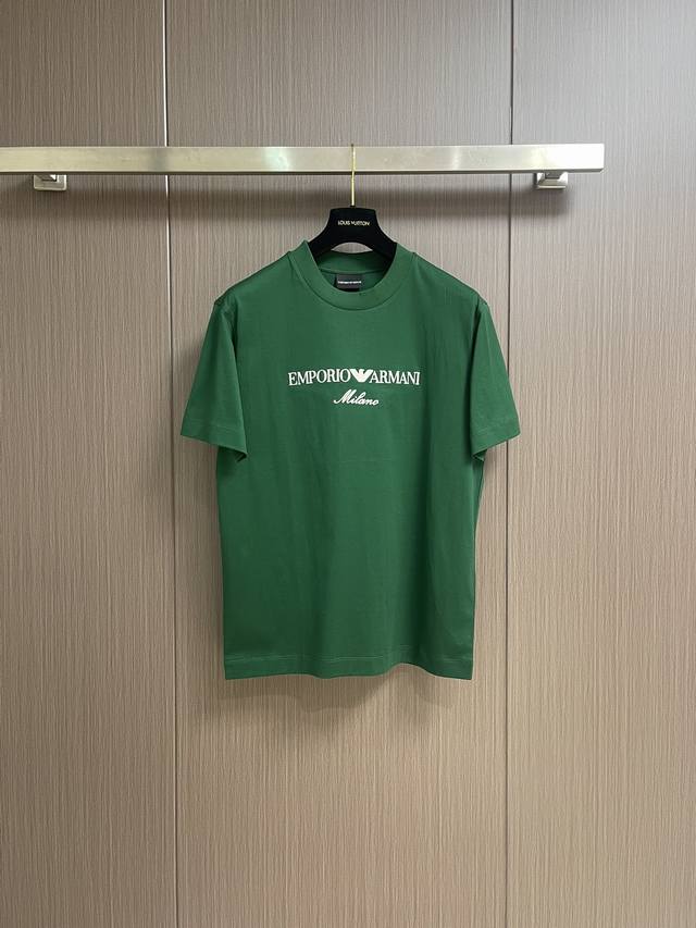 Ea Armani 2025 New Arrival Letter Print T-Shirt, A Minimalist Yet Eye-Catching D