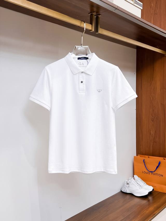 Armani High-End Business Casual Short-Sleeve Polo Shirt For White-Collar Workers