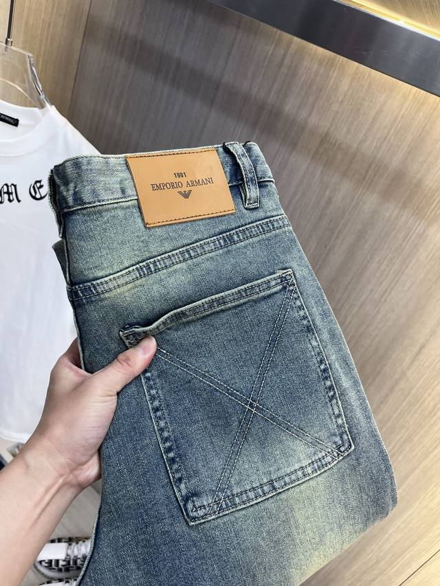 Armani Armani 2025 New Men's Denim Pants. Exclusive Release. Fashionable And Ele