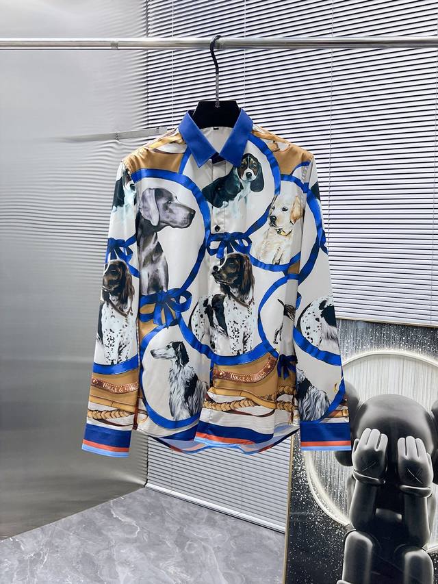 Dolce & Gabbana Dg 2025Ss New Long-Sleeve Shirt, High-End Version! Custom-Made F