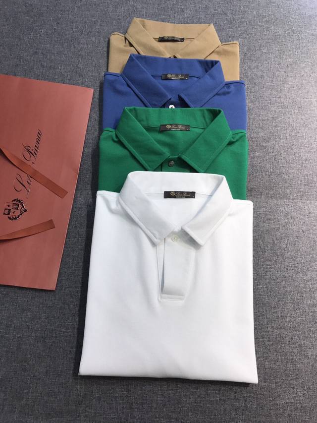 New Arrival Lp Men's High-End Business Casual Pearl Cotton Collar Polo Shirt, Pr