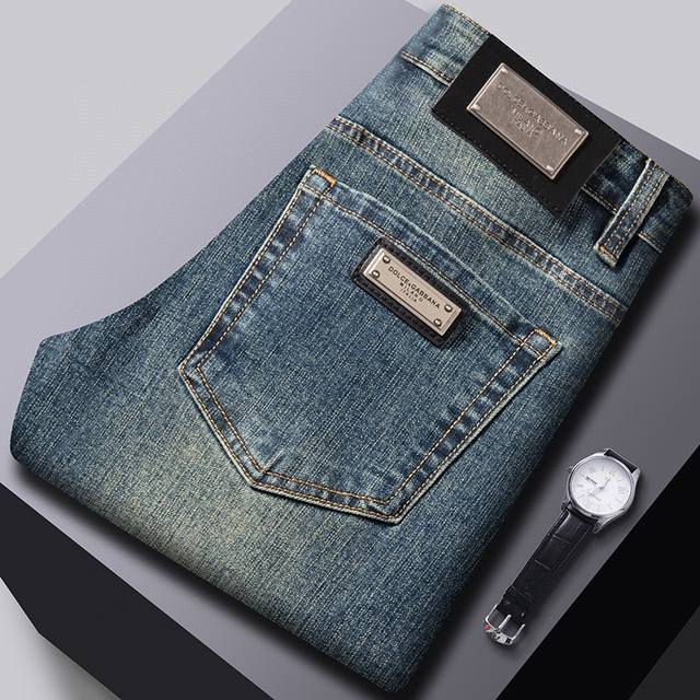 Classic Trend Jeans D&G New Arrival Jeans, Autumn/Winter Slimming Classic Five-P