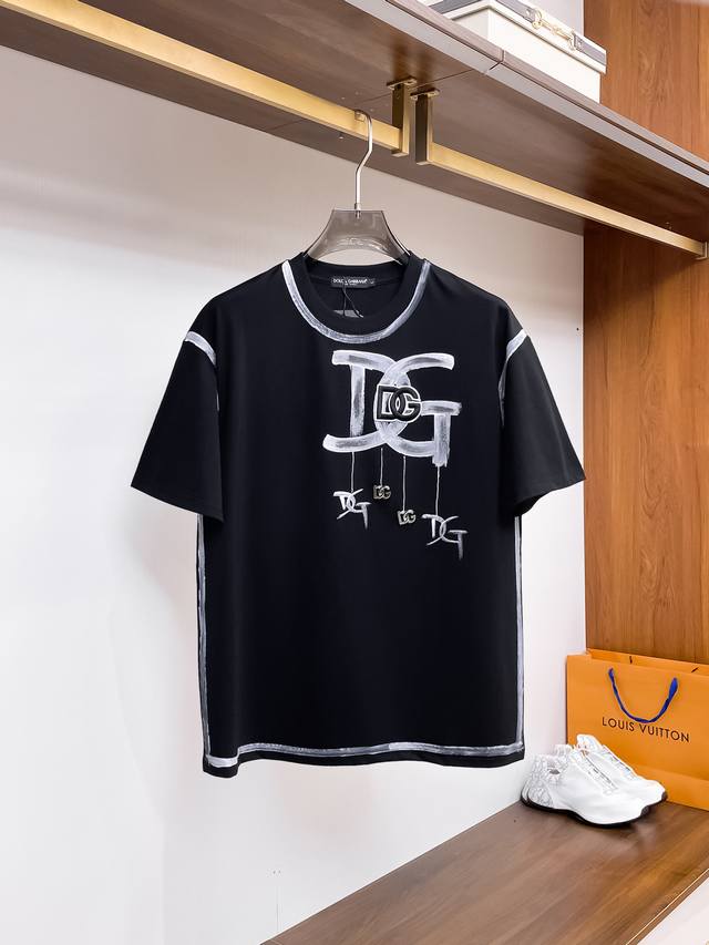 Dg Dolce & Gabbana 2025 Ss Spring/Summer High-Quality 100% Cotton Short-Sleeve T