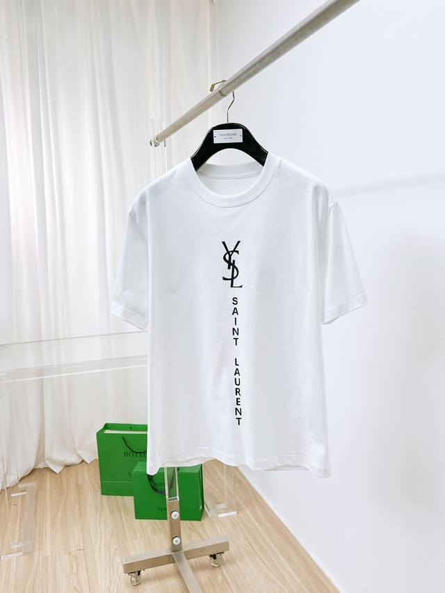 Saint Laurent. Three Labels Complete. 2025 Summer New Arrival Short-Sleeve T-Shi