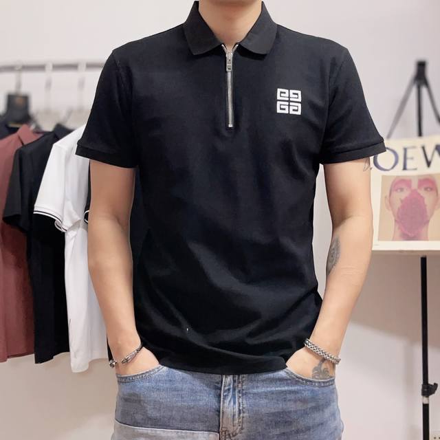 Givenchy New Arrival! 2025 Summer New Logo Men's Collared Polo Shirt! Classic Ca