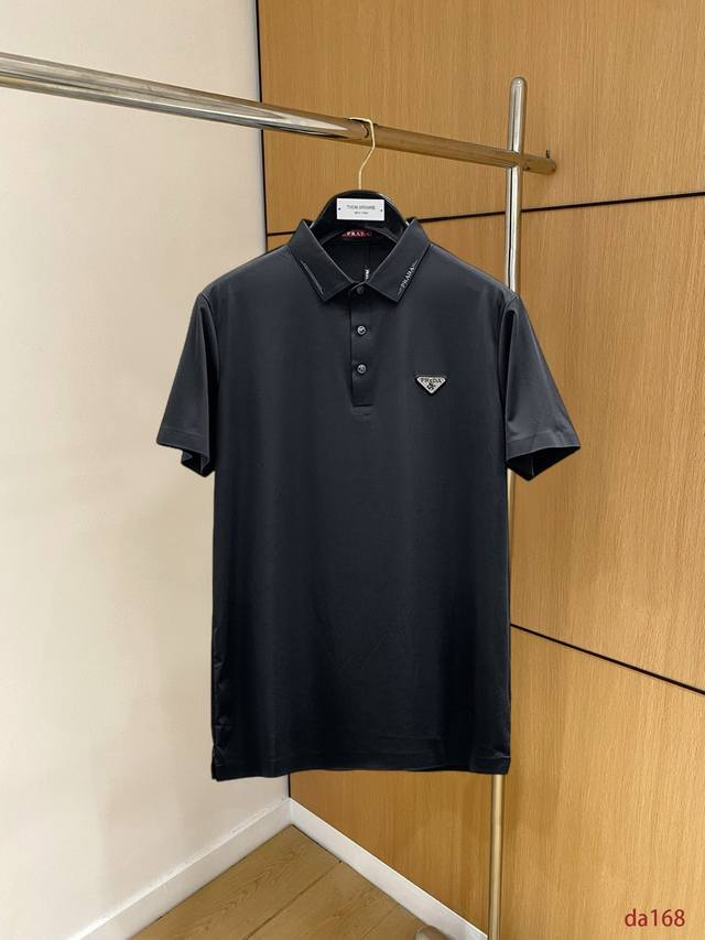 Prada High-End Business Casual Short-Sleeve Polo Shirt For White-Collar Professi