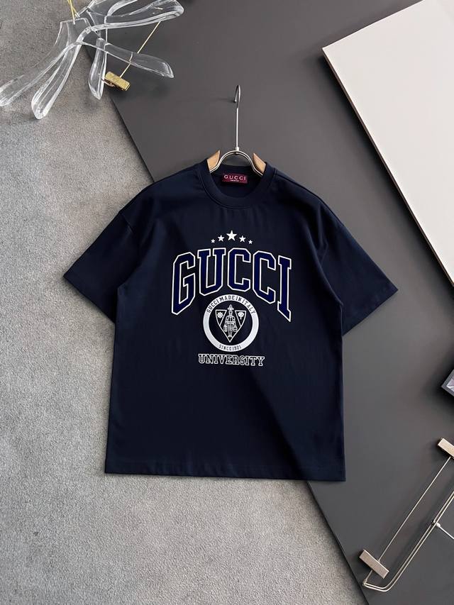 Gucc*, 2025 Spring/Summer New Men's And Women's Short-Sleeve T-Shirt! Runway-Ins