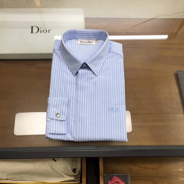 New Arrival Dio..R 2025 Business Casual Checkered Long-Sleeve Shirt! Fit: High-E