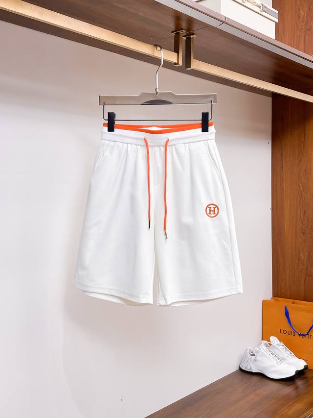 Herm S, Complete With Three Labels, 2025 Summer New Men's Casual Shorts, High-En