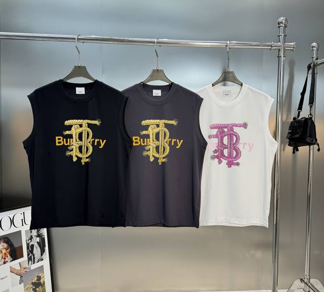Bbr*Bao Bao*25S New Ice Cotton Vest For Men And Women. The Chest Features A Lett